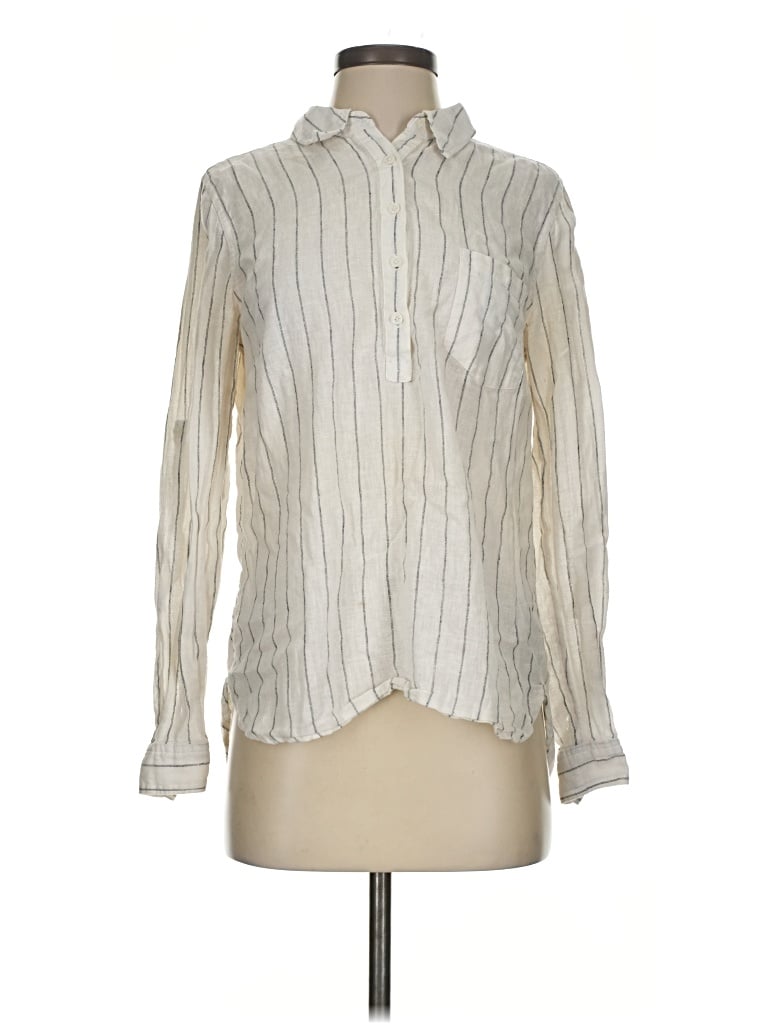 Pre-owned Gap Outlet Long Sleeve Button Down Shirt In Ivory