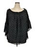 Boutique + 100% Polyester Black 3/4 Sleeve Blouse Size 3X Plus - photo 1
