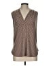 Beacon Polka Dots Tan Brown Sleeveless Blouse Size L - photo 1