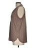 Beacon Polka Dots Tan Brown Sleeveless Blouse Size L - photo 5
