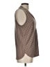 Beacon Polka Dots Tan Brown Sleeveless Blouse Size L - photo 4