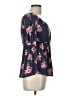 Rewind Blue Purple Short Sleeve Blouse Size L - photo 4
