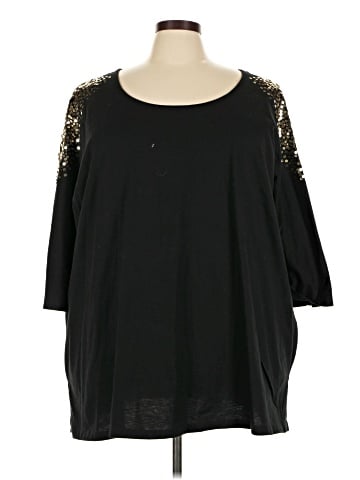 Roaman's 3/4 Sleeve Top (view 1)