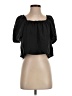 Unsubscribed 100% Silk Black Short Sleeve Top Size XXS - photo 1
