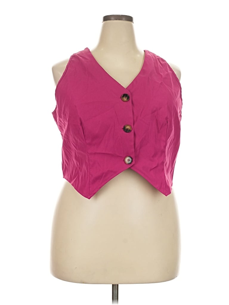 Pre-owned Shein Curve Sleeveless Blouse In Pink