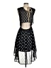 Kanvas 100% Polyester Polka Dots Black Cocktail Dress Size S - photo 2