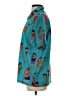 Assorted Brands Print Teal Short Sleeve Button-Down Shirt Size S - photo 5