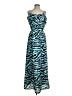 Gianni Bini 100% Polyester Print Teal Casual Dress Size S - photo 1