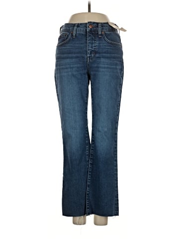 Madewell Petite Kick Out Crop Jeans in Brinton Wash: Raw-Hem Edition (view 1)
