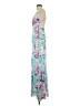Parker 100% Silk Floral Blue Cocktail Dress Size XS - photo 5