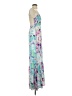 Parker 100% Silk Floral Blue Cocktail Dress Size XS - photo 4