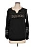 Hinge Black Long Sleeve Blouse Size L - photo 1