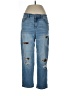 Inc Denim Animal Print Blue Jeans Size 12 - photo 1