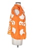 Chufy 100% Polyester Orange Short Sleeve Blouse Size S - photo 4