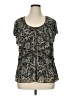 Apt. 9 100% Nylon Black Short Sleeve Blouse Size XL - photo 1