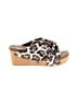 Boutique + Animal Print Tan Wedges Size 9 - photo 1