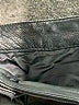 Assorted Brands 100% Leather Solid Black Gray Leather Skirt Size M - photo 4