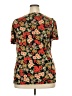 Socialite Floral Black Short Sleeve Blouse Size 3X - photo 2