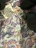 Raga 100% Viscose Paisley Blue Purple Jeans Size XS - photo 7