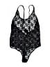 H&M Floral Black One Piece Swimsuit Size 8 - photo 1