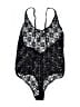 H&M Floral Black One Piece Swimsuit Size 8 - photo 2