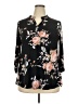 Zattcas Floral Black 3/4 Sleeve Blouse Size XXL - photo 1
