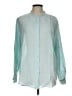 J.Crew Color Block Teal Long Sleeve Blouse Size L (petite) - photo 1