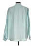 J.Crew Color Block Teal Long Sleeve Blouse Size L (petite) - photo 2