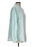 J.Crew Color Block Teal Long Sleeve Blouse Size L (petite) - photo 4