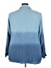 Boohoo 100% Viscose Blue Long Sleeve Blouse Size 22 - photo 2