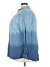 Boohoo 100% Viscose Blue Long Sleeve Blouse Size 22 - photo 5