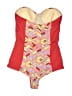 Zinke Chevron-herringbone Red One Piece Swimsuit Size S - photo 2