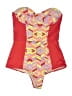Zinke Chevron-herringbone Red One Piece Swimsuit Size S - photo 1