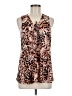 Jennifer Lopez Brown Sleeveless Blouse Size M - photo 1