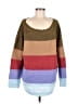 Earthbound Trading Co. Color Block Stripes Brown Pullover Sweater Size L - photo 1