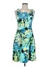 Studio 1 Tropical Blue Cocktail Dress Size 8 Petite - photo 1
