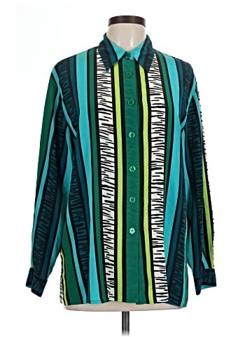 Diane von Furstenberg Long Sleeve Button-Down Shirt (view 1)