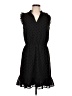 Ann Taylor LOFT 100% Polyester Polka Dots Black Casual Dress Size 10 (petite) - photo 1