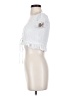 Romwe White Short Sleeve Top Size 4 - photo 5