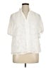 CeCe 100% Polyester Ivory Short Sleeve Blouse Size XL - photo 1