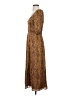 WAYF 100% Polyester Animal Print Brown Casual Dress Size XS - photo 5