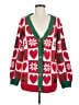 Blizzard Bay 100% Acrylic Hearts Red Cardigan Size M - photo 1