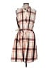 Tommy Hilfiger Plaid Orange Tan Casual Dress Size M - photo 1