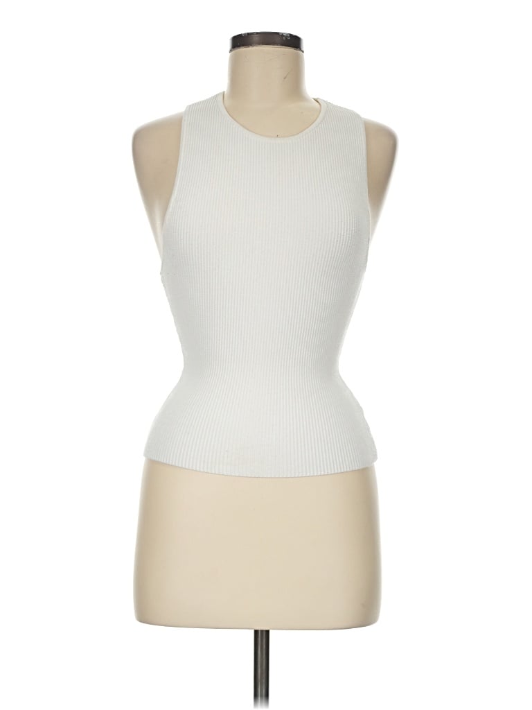 Pre-owned Babaton Sleeveless Top Ivory Halter Neckline Tops