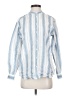 Hartford 100% Linen Stripes Blue Long Sleeve Button-Down Shirt Size 4 (0) - photo 1