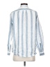 Hartford 100% Linen Stripes Blue Long Sleeve Button-Down Shirt Size 4 (0) - photo 2