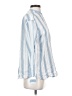 Hartford 100% Linen Stripes Blue Long Sleeve Button-Down Shirt Size 4 (0) - photo 4