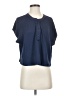Splendid Blue Short Sleeve Blouse Size S - photo 1