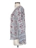 Dylan Blue Long Sleeve Blouse Size S - photo 5
