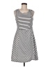 Pixley 100% Polyester Stripes White Casual Dress Size M - photo 1